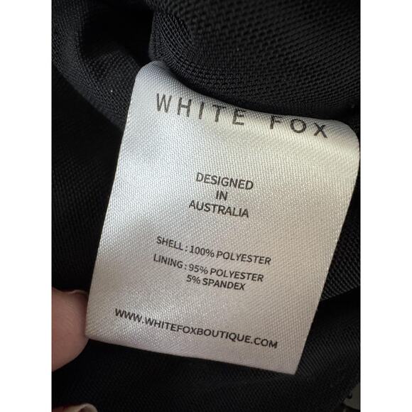 Sequin Dress Womens Small White Fox Black Paillette Mini Party Side Zip Lined - Picture 4 of 8